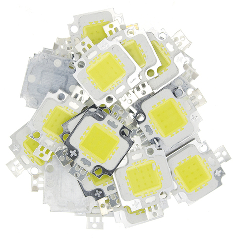 10PCS/10W LED white Cold white Led chip for Integrated Spotlight 12v DIY Projector Outdoor Flood Light Super bright ► Photo 1/6