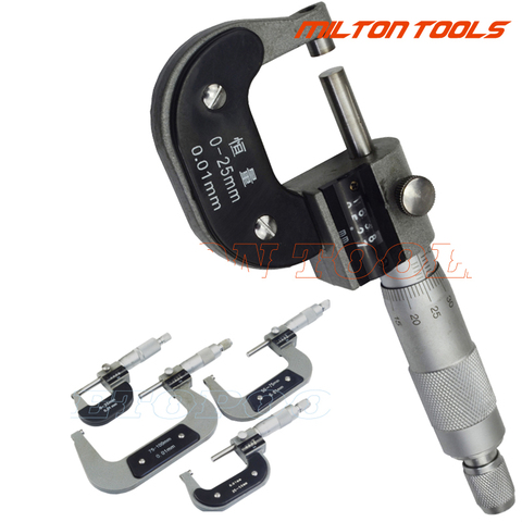 0-25mm 25-50mm 50-75mm 75-100mm outside micrometer with counter read digital Micrometer counter micrometer thickness gauge tool ► Photo 1/6