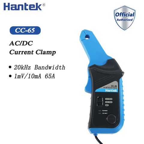 Hantek CC-65 AC/DC Current Clamp Meter for Digital Multimeter Oscilloscope 20KHz Bandwidth 1mV/10mA 65A With BNC Connector CC65 ► Photo 1/6