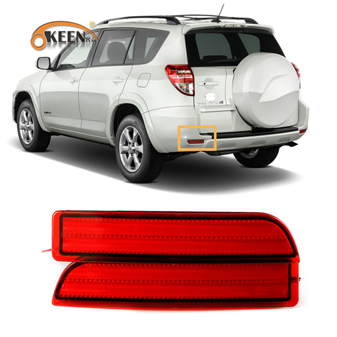 2Pcs Led Rear Bumper Reflector Fog Lamp for Toyota Rav4 2006 2007 2008 2009 2010 2011 2012 LED Tail Light Parking Brake Stop ► Photo 1/6