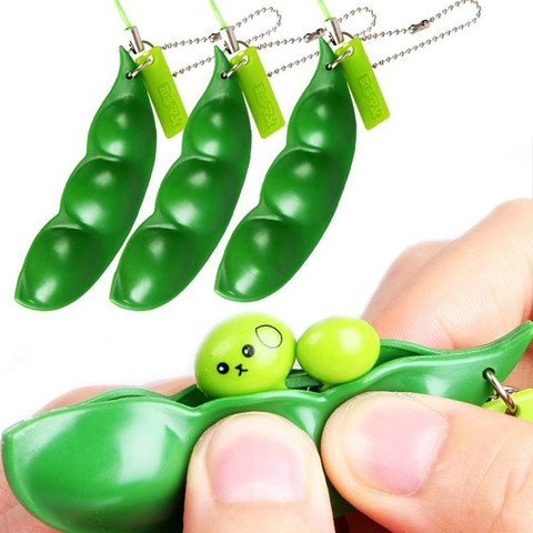 1PCS Soybean Squeeze Toys Mini Change Color Squishy Cute Antistress Ball Rising Abreact Soft Stress Funny Gift Toy ► Photo 1/1