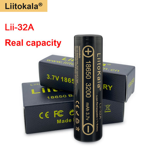 100% Original high quality Liitokala 18650 battery 3.7V 3200mAh 18650 rechargeable batteries  for flashlight ► Photo 1/6