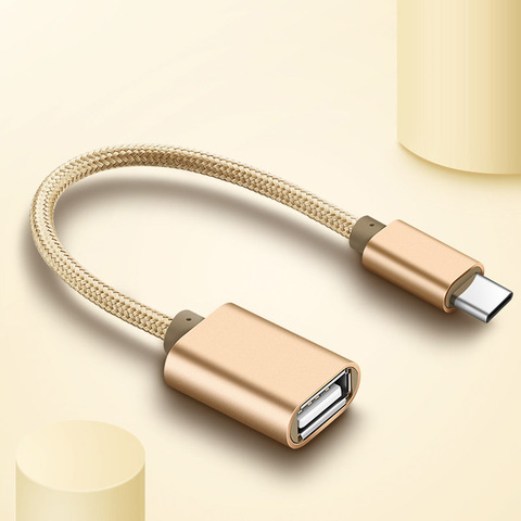 braid Type C USB 3.1 Male to OTG Type-A Female Adapter Cord For Android leTV Huawei oppo vivo Tablet PC samsung Smartphone ► Photo 1/6