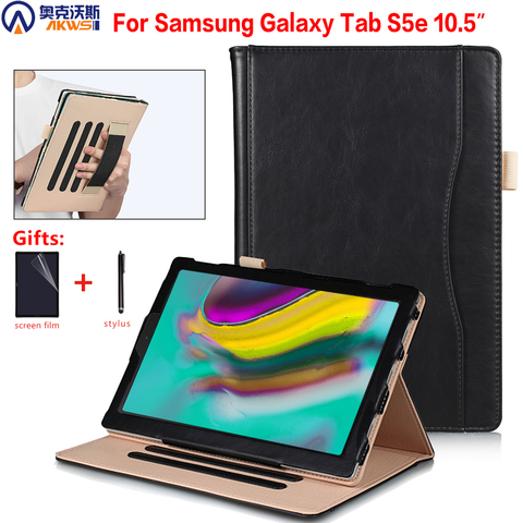 Stand case for Samsung Galaxy Tab S5E 2022 SM-T720 T720 T725 10.5 tablet funda cover for Galaxy tab S5E 10.5 SM-T725 hand strap ► Photo 1/6