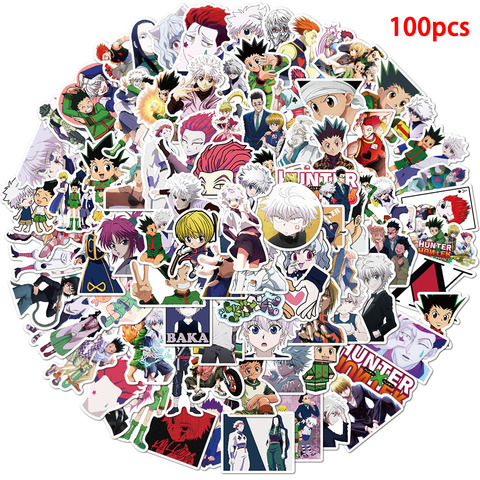 50/100Pcs Pack  Hunter x Hunter Anime Stickers Waterproof DIY Laptop Skateboard Luggage Cartoon Stickers Toy Decal For Children ► Photo 1/6