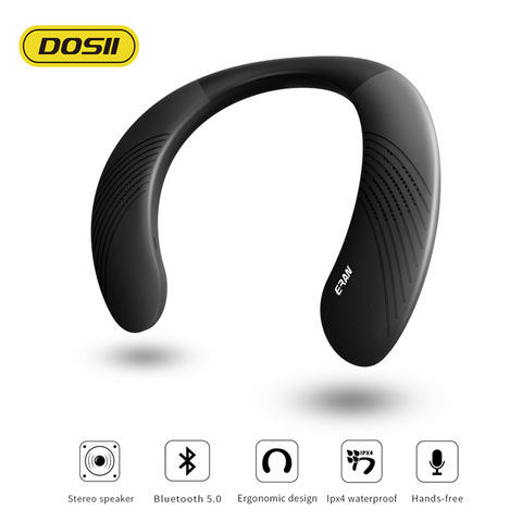 DOSII Bluetooth Speaker Neck Surround Sound Portable Wireless Speaker Heavy Bass FM Radio Suitable for Gaming Xiaomi Huaweiei ► Photo 1/6