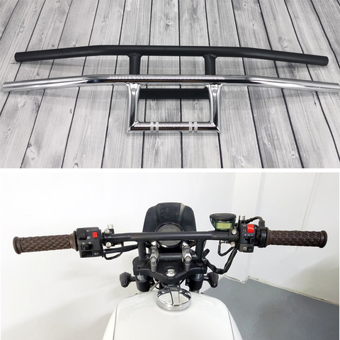 Motorcycle 22mm Handlebar Vintage Motorbike Handle Bars Cruiser Bobber Chopper Sportster Scrambler 7/8'' Classic Steering Wheel ► Photo 1/6