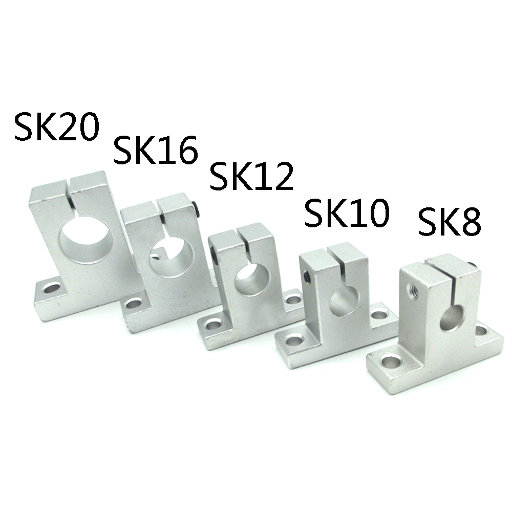 4pcs Linear Rod Rail Shaft Guide Support SK8 SK10 SK12 SK16 SK20 SK25 SK30 SK35 