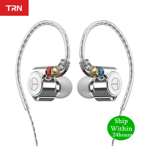 TRN TA1 In Ear Earphone Knowles 1BA+1DD Drive HIFI Earphone Metal Earphone Earbud With MMCX Silver-plated Cable TRN VX BA8 V90S ► Photo 1/6