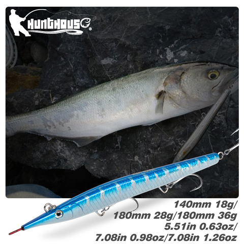 Hunthouse Sayoris Needle Pencil Fishing Lure Long Casting 140mm 180mm Sticibait Baits Sinking Jigging Lures Seabass Tackle ► Photo 1/6