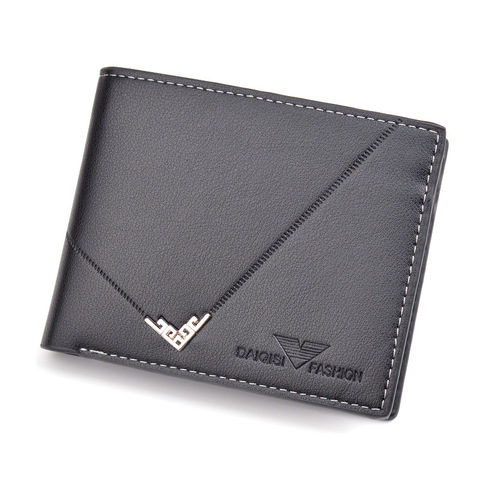 ZOVYVOL 2022 Business Men's Short Wallet Fashion Solid Color Open Multi Card Position Wallet Men Leather Purse Card Holders Men ► Photo 1/6