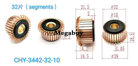 10*32*21.5mm 32p Copper Bars Alternator Electric Motor Commutator Copper Commutator  Armature Commutator ► Photo 1/1