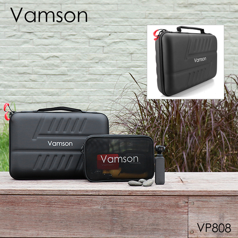 Vamson Large Waterproof Carrying Case PU DJI OSMO Action Camera  for Gopro Hero 8 Black 7 6 5 for AKASO/YI Hard Shell VP808 ► Photo 1/6