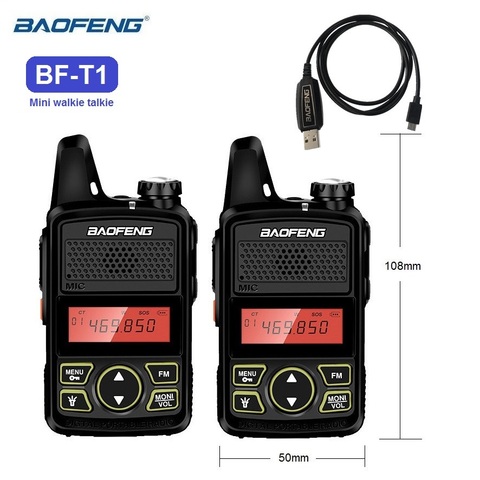 1/2/3/4/5 pcs BAOFENG BF-T1 Mini Walkie Talkie Kids Toy UHF Radio Transceiver bf t1 CB Ham Radio Amateur Transmitter BAOFENG T1 ► Photo 1/6