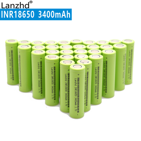 NEW 18650 3.7V 3400mAh Original INR18650 rechargeable li-ion 30a large current Battery For Laptop mobile power notebook (10-40) ► Photo 1/6