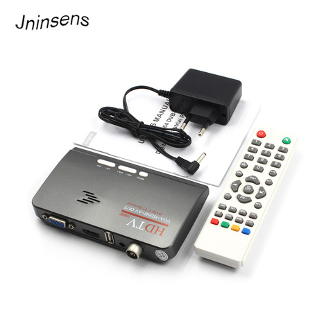 Digital 1080P HD HDMI DVB-T DVB-T2 TV Box Tuner Receiver Converter Dongle with Remote Control , hdtv HDMI + AV +VGA Out ► Photo 1/3