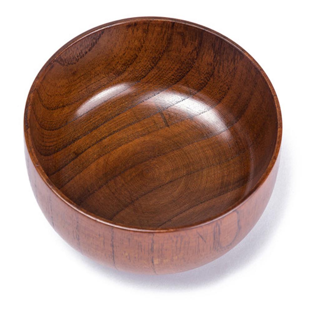 Japanese Wooden Bowl Style Wood Rice Soup Salad Food Large Small Container