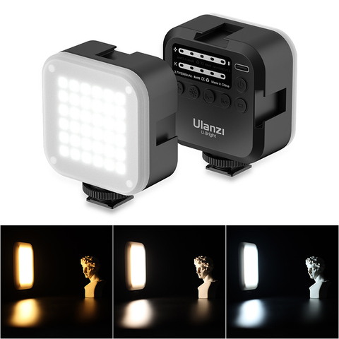 Ulanzi U-Bright 2700-6500K LED Video Light Mini Vlog Light CRI95 Color Gel Lamp Mobile DSLR SLR Camera Vlog Light On Camera ► Photo 1/6