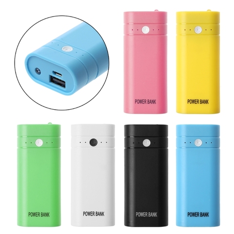 Mini USB Port 2x 18650 Battery Charger Holder Power Bank Box Shell Case DIY Kit L4MD ► Photo 1/6