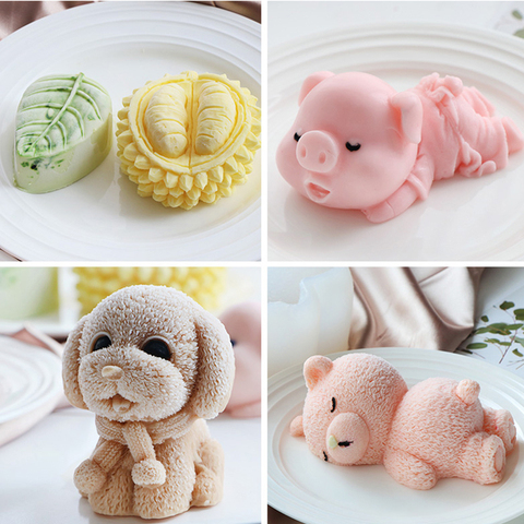 3D Mold Cute Dog Shape Silicone Mold Mousse Cake Fondant Tool Ice Cream Jelly Pudding Decoration Fondant Molds Cake Decorating ► Photo 1/6