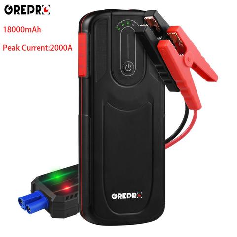 Car jump starter power bank 18000mAh 2000A Car Buster Vehicle Emergency Battery Auto Booster Battery Powerful with LED Light ► Photo 1/6
