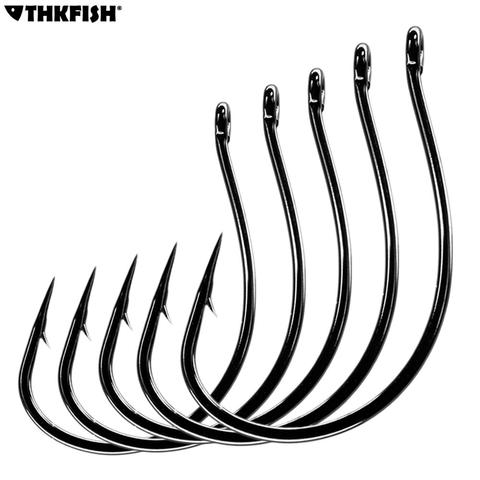 20pcs/lot Drop Shot Hook #3 #2 #1 #1/0 #2/0 Stainless Steel Offset Wacky Hooks Crank Worm Fishhook Fishing Accessories ► Photo 1/6