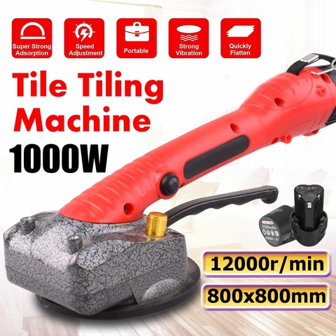 1000W Tiling Tiles Machine Tiles Vibrator Suction Cup Adjustable Protable Automatic Floor Vibrator Leveling Tool With 2 Battery ► Photo 1/6