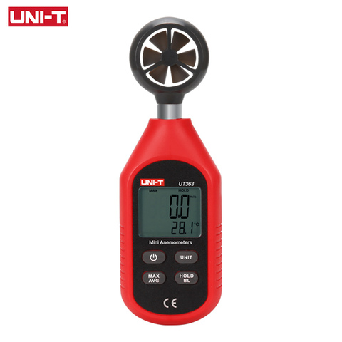 UNI-T UT363 UT363BT Wind Speed Tester Digital Mini Anemometer Sensor LCD Backlight 0-30m/S Temperature Tester Anemometro ► Photo 1/6