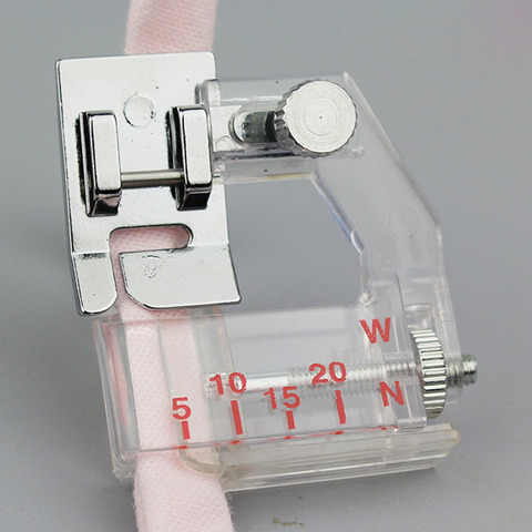 ADJUSTABLE BIAS TAPE SNAP ON 6290 BINDER FOOT AJUSTABLE BINDING SNAP-ON  BIAS BINDER SEWING MACHINE PART PRESSER FEET AA7011