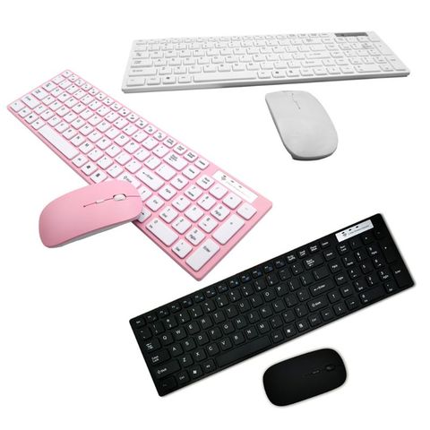 Universal Silent Ultra-thin 2.4G Wireless Keyboard and Mouse Set for Laptop PC Computer ► Photo 1/6