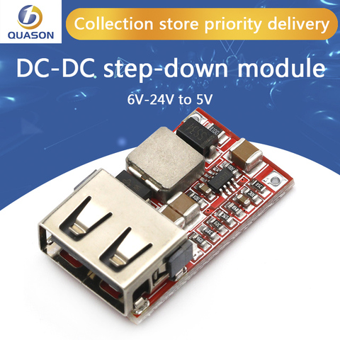 Fine 6-24V 12V/24V to 5V 3A CAR USB Charger Module DC Buck step down Converter 12v 5v power supply module ► Photo 1/6