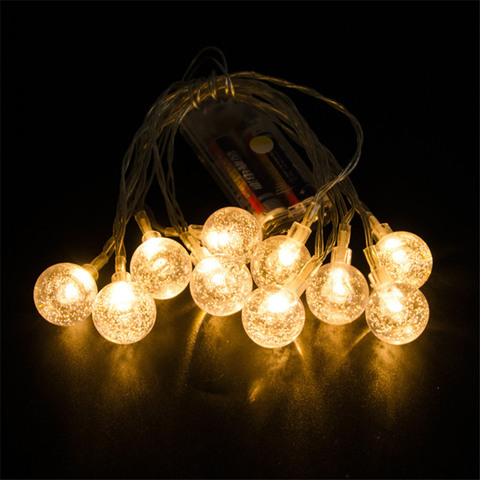 Christmas Ball Garland 3/6M String Lights Bubble Ball Lamp Indoor Lighting Battery USB Operated Fairy Lights Decor For Room Tree ► Photo 1/6