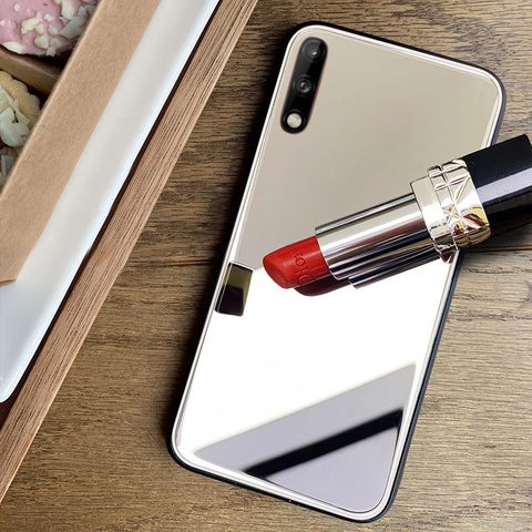 Makeup Mirror Bling Soft Case for Honor 9X 9S 9C 30 20 10i 10 Lite Honor 20S 20 30 V30 7A 7C Pro 8X 8A 8S 8C Plating Cover ► Photo 1/6