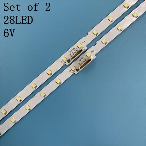 New 2 PCS 28LED LED backlight strip for Samsung UE43NU7100U AOT_43_NU7100F UE43NU7120U UE43NU7170U BN96-45954A UE43NU7100 ► Photo 1/5