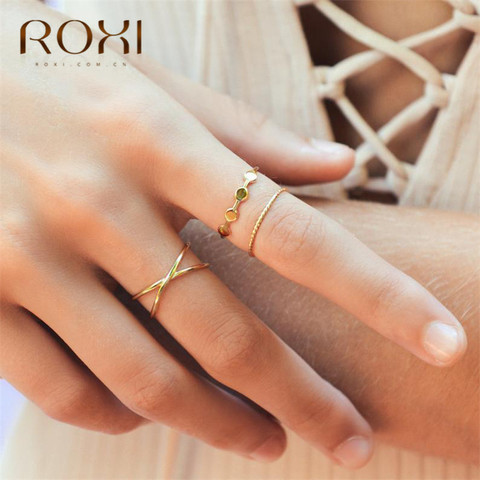 ROXI Fashion 925 Sterling Silver Rings for Women Hollow Cross Rings Infinity Adjustable Antique Rings Anillos Korean Jewelry ► Photo 1/6