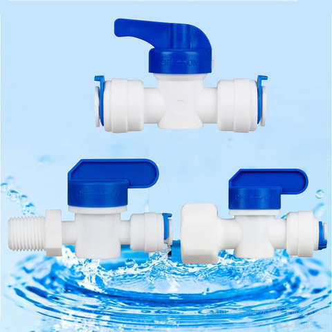 RO Water Straight Plastic Ball Valve 1/4