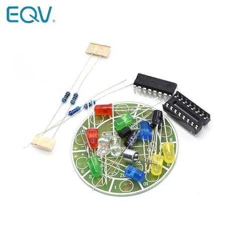 CD4017 colorful voice control rotating LED light kit electronic manufacturing diy kit spare parts student Laboratory ► Photo 1/6