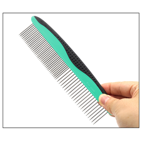 Pet Stainless Steel Needle Row Comb With Sparse And Dense Double Teeth Open Knot Combs For Dogs Cats Hair Removal Beauty Product ► Photo 1/6