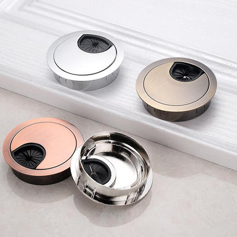 Best seller Table Wire Hole Cover Base Round 60mm Computer Desk Grommet Cable Wire Outlet Port Wire organizer Furniture Hardware ► Photo 1/6