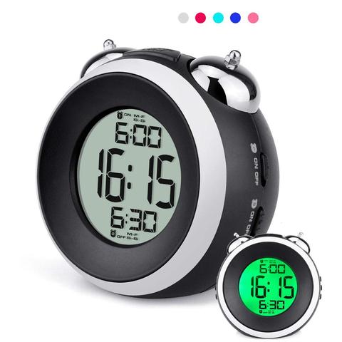 Snooze Backlight Silent Alarm Clock, Loud Digital Alarm Clock