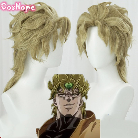 Dio Brando Cosplay Jojo Bizarre Adventure Cosplay Men Short Golden Wig Cosplay Anime Cosplay Wig Heat Resistant Synthetic Wigs ► Photo 1/4