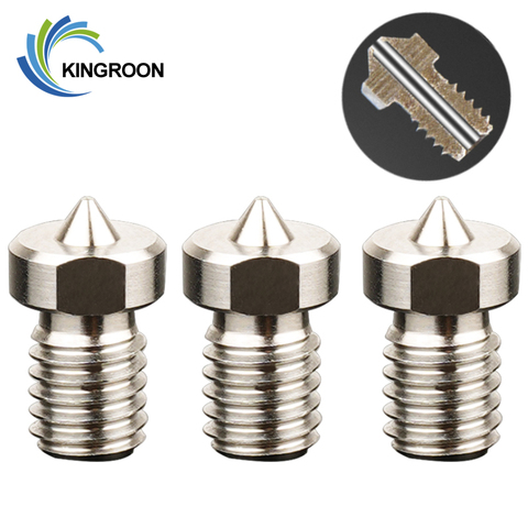 KINGROON E3D V5 V6 Nozzle M6 Thread 0.2mm 0.4mm Titanium Alloy Nozzles 3D Printer Extruder Hotend Nozzle for 1.75mm Filament ► Photo 1/6