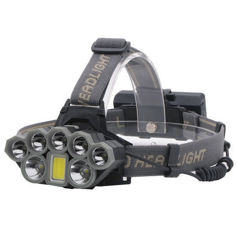 100000LM 2T6+5XPE+1COB 8LED Headlamp Rechargeable Flashlight USB Headlight 2*18650 6 modes waterproof Ultra Bright Headlamp ► Photo 1/6