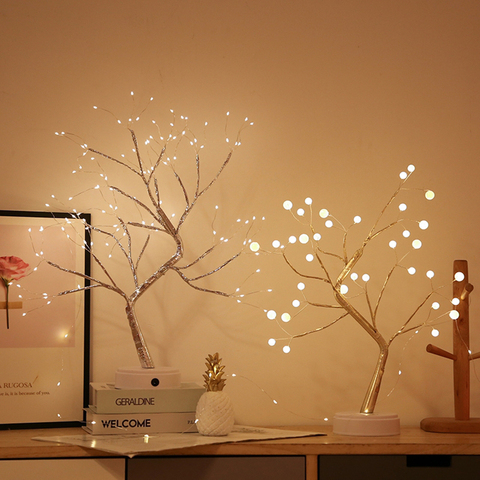 36/108 LED USB Battery Power Touch Switch Tree Light Night Fairy Light Table Lamp For Home Bedroom Wedding Party Christmas Decor ► Photo 1/6