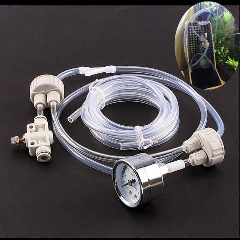 Aquarium DIY CO2 Generator System Kit With Pressure Air Adjustment Water Plant Fish Aquarium Co2 Valve Diffuser ► Photo 1/6