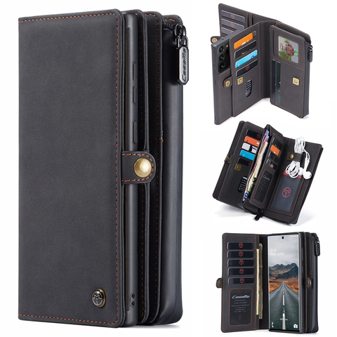 Detachable Wallet Case for Samsung Galaxy Note 20 Leather Case Luxury Magnetic Card Holder Retro Cover for Samsung Note 20 Ultra ► Photo 1/6