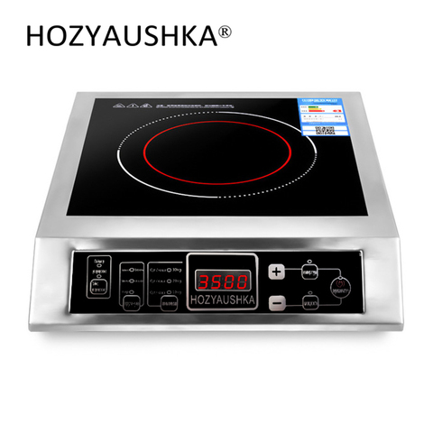 3500W home high power Induction Cooker commercial flat desktop button stainless steel soup stir-fry ► Photo 1/6