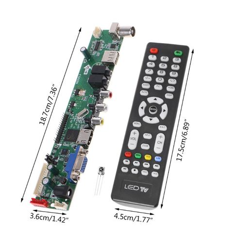 Universal LCD Controller Driver Board Kit V29 AV TV VGA HDMI USB Interface 4XFB ► Photo 1/5
