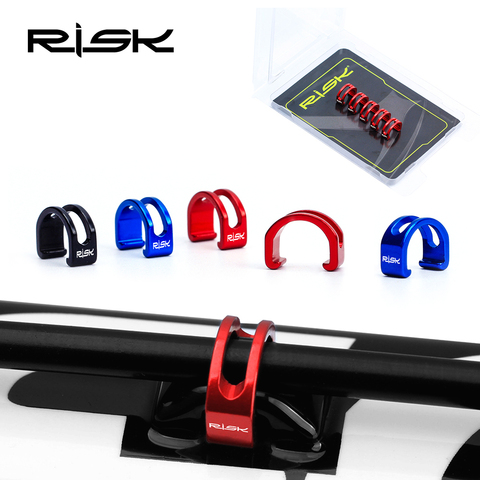 RISK Bike Bicycle Aluminum Alloy C-Type Buckle U Shaped Snap Clamp Shift Disc Brake Cable Hydraulic Hose Frame Organizer Clip ► Photo 1/6