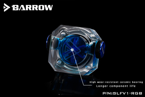 Barrow SLFV1-RGB Acrylic Water Flow Meter LRC2.0(5v 3pin) Lighting System Multiple Blade Colors ► Photo 1/4